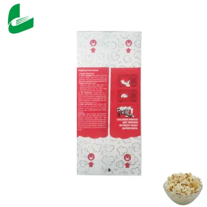 Food grade biodegradable printing kraft microwave popcorn paper bags or plastic bags