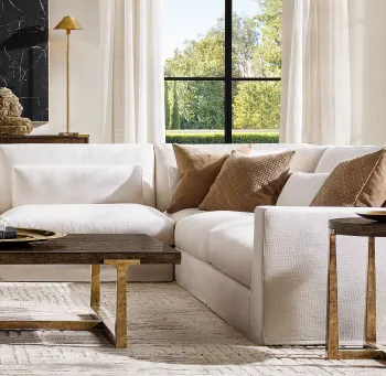 Modern L Shape European Luxury Fabric Sofa Set for Living Room