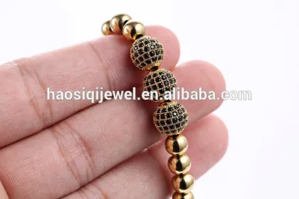 men macrame bracelet gold jewelry stainless steel bead bracelet
