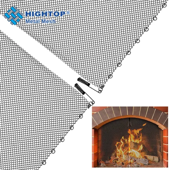 27\" x 24\" Fireplace Wire Mesh Curtain Screen Replacement: Enhancing Safety and Style