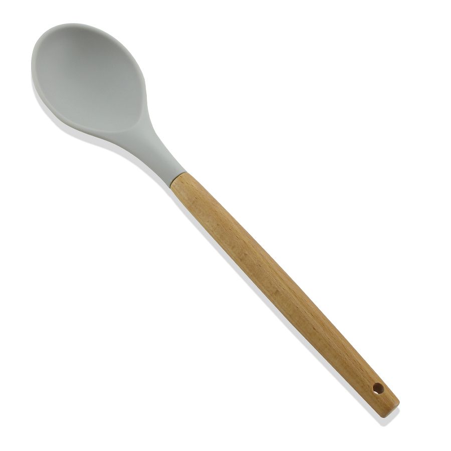 Utensilios de cocina de silicona 9PCS con mango de madera de haya