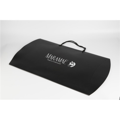 Kraft Paper Pillow Box Packaging with ribbon