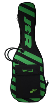 Beg gitar bass corak jalur dengan pemegang sampingan