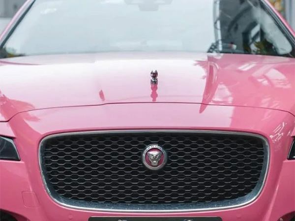 الكريستال لمعان الأميرة الوردي سيارة التفاف الفينيل