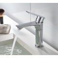 Brass chrome-plated single-rod lifting swivel lever wash basin mixer faucet