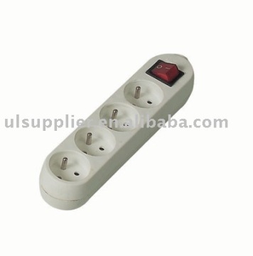 4 Way NF/CE Gniazdo/gniazdo elektryczne (09-PTNF204K) z przełącznikiem
