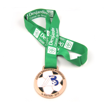 Sportowy medal piłkarski ze stali nierdzewnej 3D wykonany na zamówienie