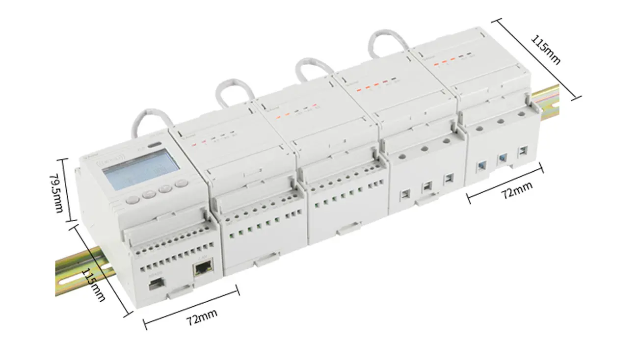 multi circuit energy meter Dimension