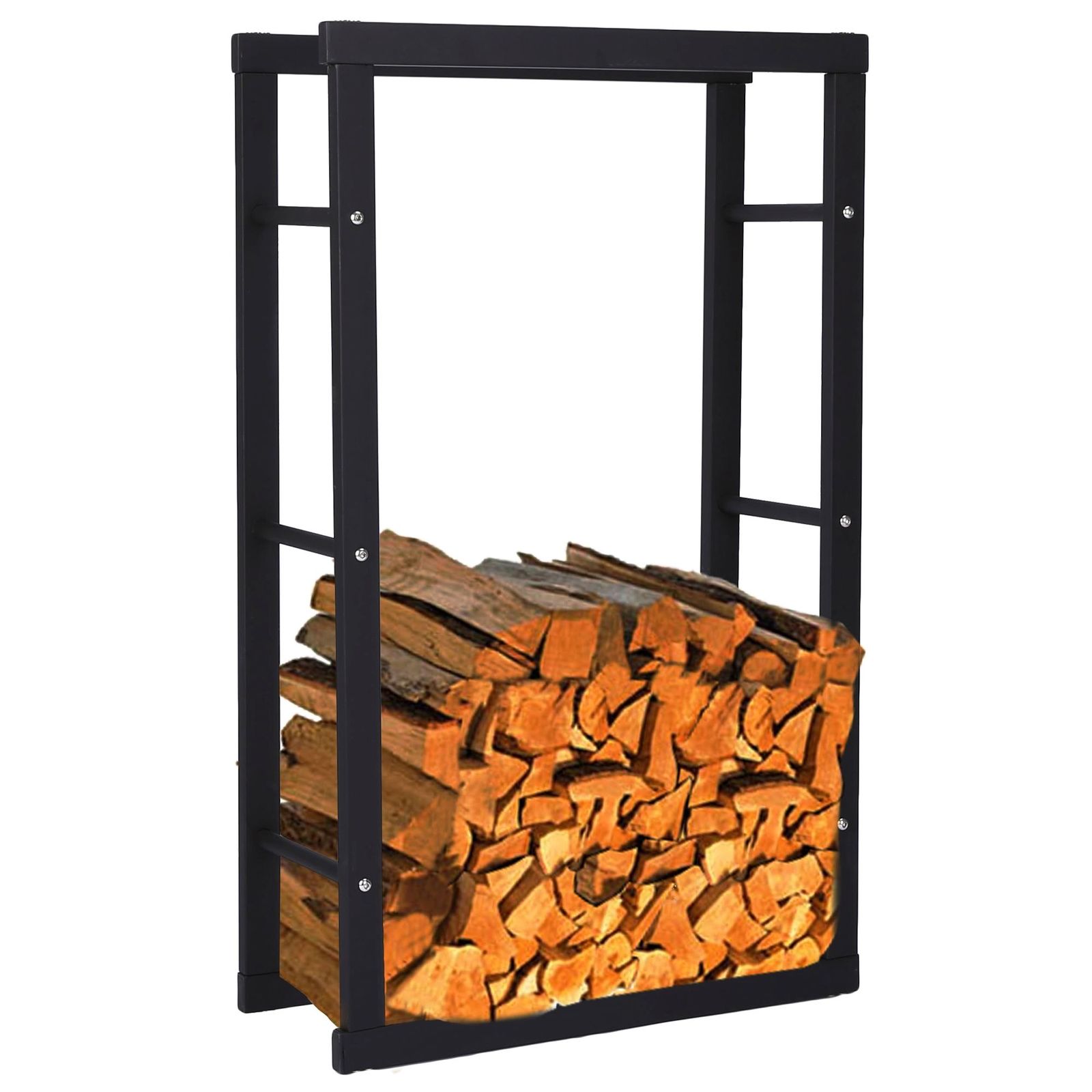 Removable Storage Shelf Metal Indoor Firewood Rack