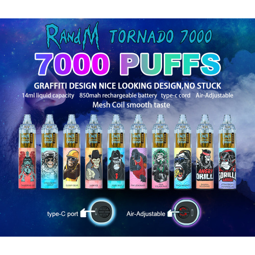 RandM 7K Tornado Netherlands Rechargeable E-Cigarettes