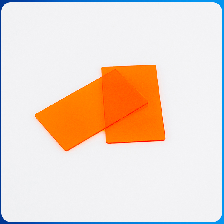 Fenêtre en verre de filtre orange optique personnalisé CB1 CB2