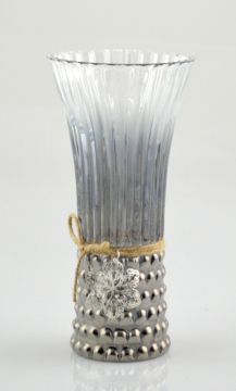 High Glass Vase with Beautiful Jute Rope