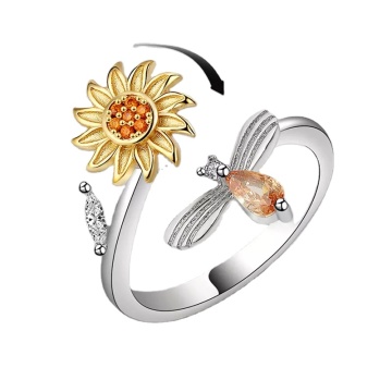 Hot Sale: Sunflower Spinning Fidget Ring for Stress Relief and Anxiety