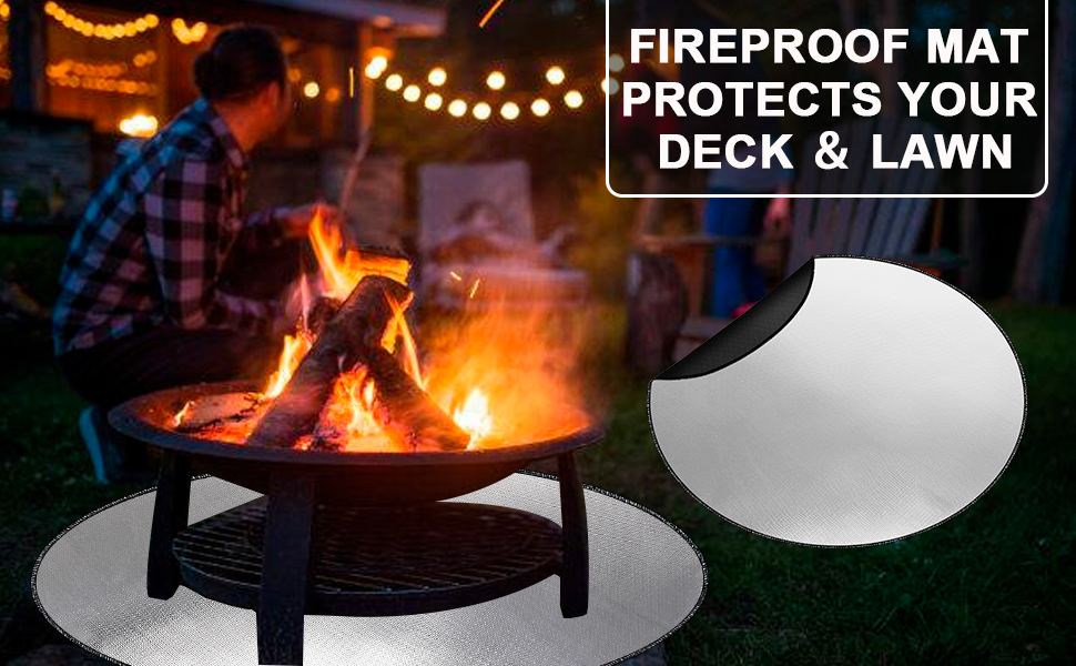 Deck Patio Protect Mat Fireproof Pad