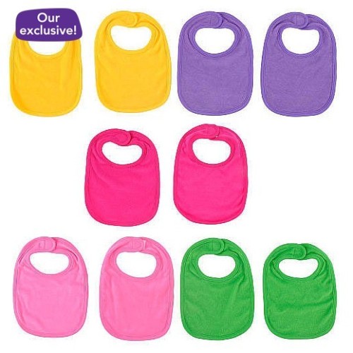 Solid Cotton Baby Bibs