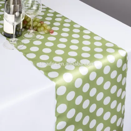 satin polka dot table runner