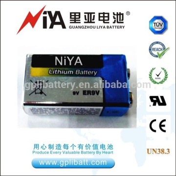 High quality 9V lithium battery 1200mAh widely used for smoke alarm