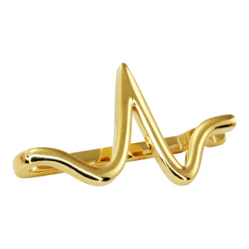 Custom Gold-Plated Jewelry Men's Metal Necktie Tie Pin Bar Clasp Clip Cuff Links