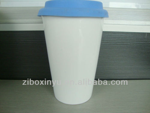 16oz Ceramic custom travel mugs with lid For Promotion
