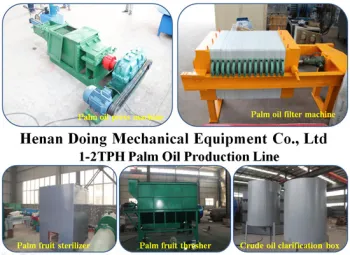 Low cost extruding palm fruit oil processing machine