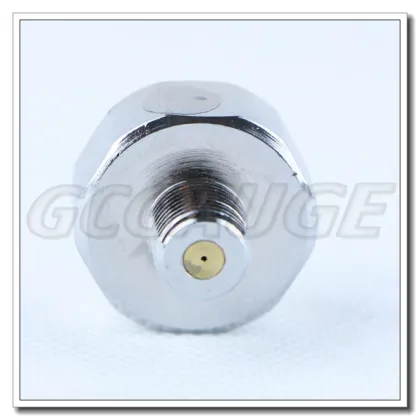 High quality brass chromed body spiral tube mini air pump pressure gage