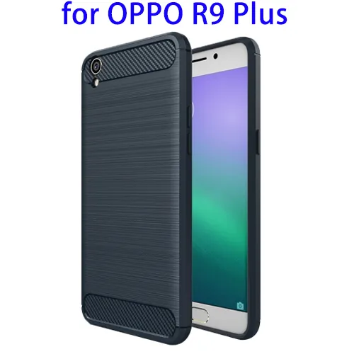 Brushed Texture Fiber TPU Rugged Case Cover for OPPO R9 Plus Case