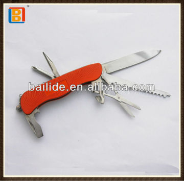 2017 High Quality Orange Image Professional Survival Multifunctional Knife With Window Punch