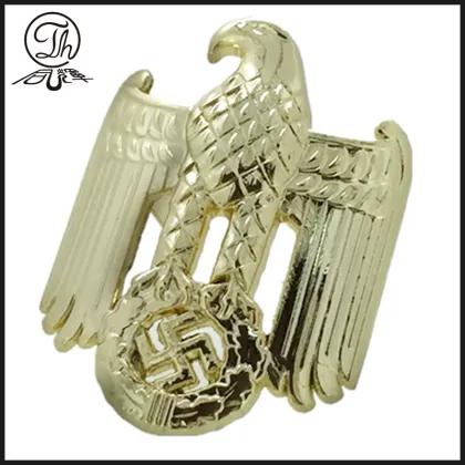 Gold 3D Eagle badge pin clip