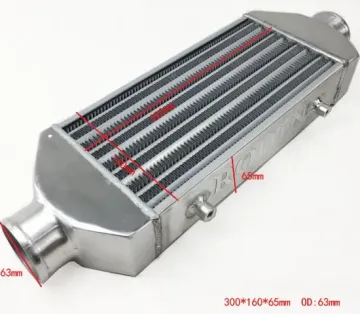Tube-Fin Universal Car Mount Intercooler 76mm/63mm