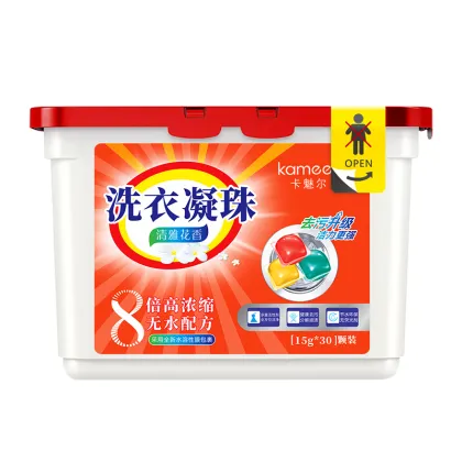 High Performance Concentrated Liquid Laundry Detergent Pods - 30pcs/box