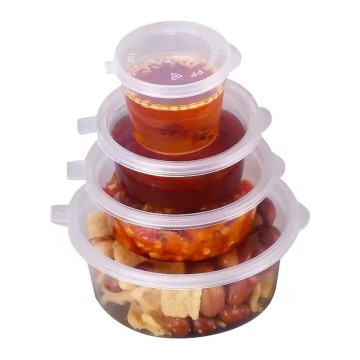 1OZ to 8OZ PP Clear Portion Cups and Take Out Containers: Plastic Sauce Boxes and Food Boxes