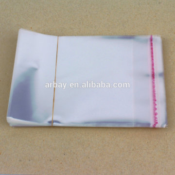 2016 high quality 0.4mm thickness white 8x10" clear opp bags