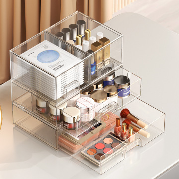 Transparent Pull-Out Storage Box for Makeup and Skincare