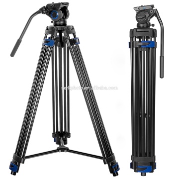 Wholesale Professional Aluminum Video Tripod with Fluid Head for Video Cameras