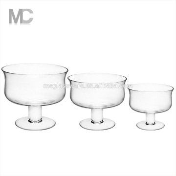 Unique Large Round Custom Clear Glass Ice Bucket