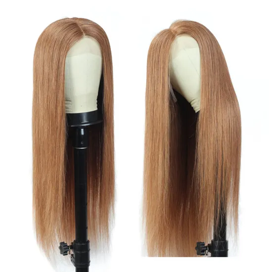 Shmily Factory Wholesale Dropshipping Virgin Cuticle Aligned Hair #27 Color Human Hair Wigs Swiss Lace Frontal For Black Women