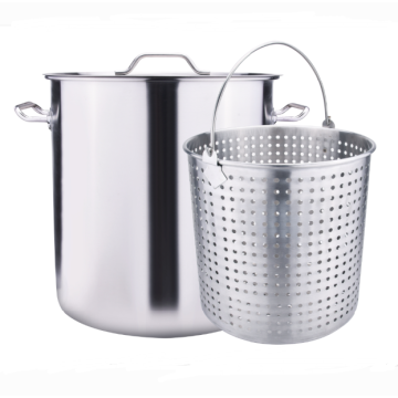 Grand homard pot bouillant avec panier vapeur