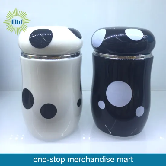 Black and White Pot Stainless Steel Thermos Flask