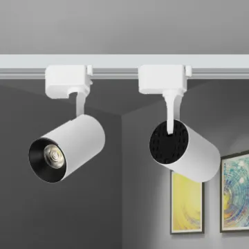 Adjustable Commercial Aluminum Rail Track Light: 10W, 20W, and 30W COB Focus Spot LED Lamp for Shop