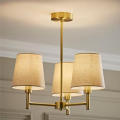 3 Arm Brushed Gold Chandelier Ceiling Lamp