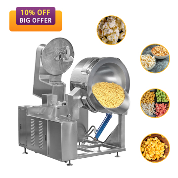 Customized Industrial Electric Automatic Gas Popcorn Making Machine for Factory