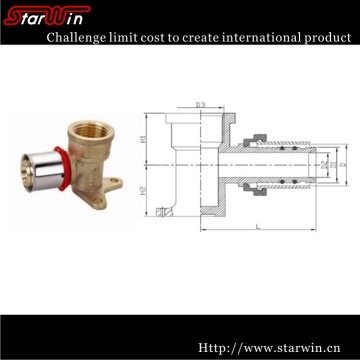 WALL-PLATED ELBOW FEMALE