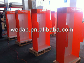 Metal cosmetic display cabinet with pushers