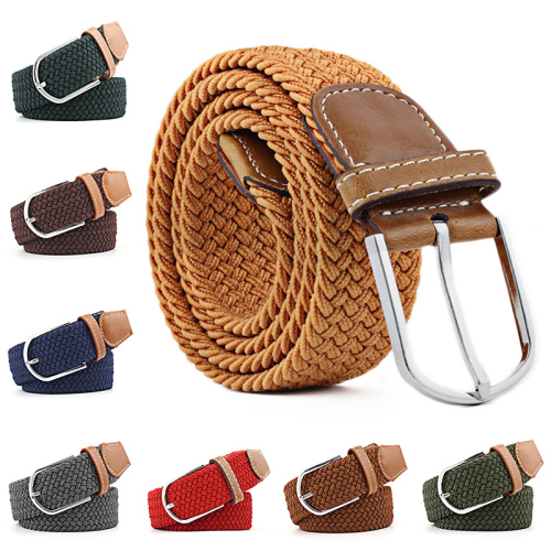 Clothing Accessories canvas elastic belt Solid pin buckle 2018 New decoration belt Women knitted canvas strap Unisex 1PC Men