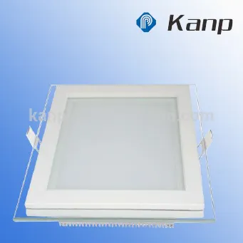 6W 12W 15W Glass Square Recessed Led Panel Light