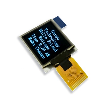 Schermata del display monocromatico da 0,96 pollici quadrati con connettore pieghevole a 12 pin e 96x96 pixel - bianco/blu