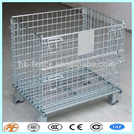 supermarket collapsible 1200x1000x900H wire mesh storage container