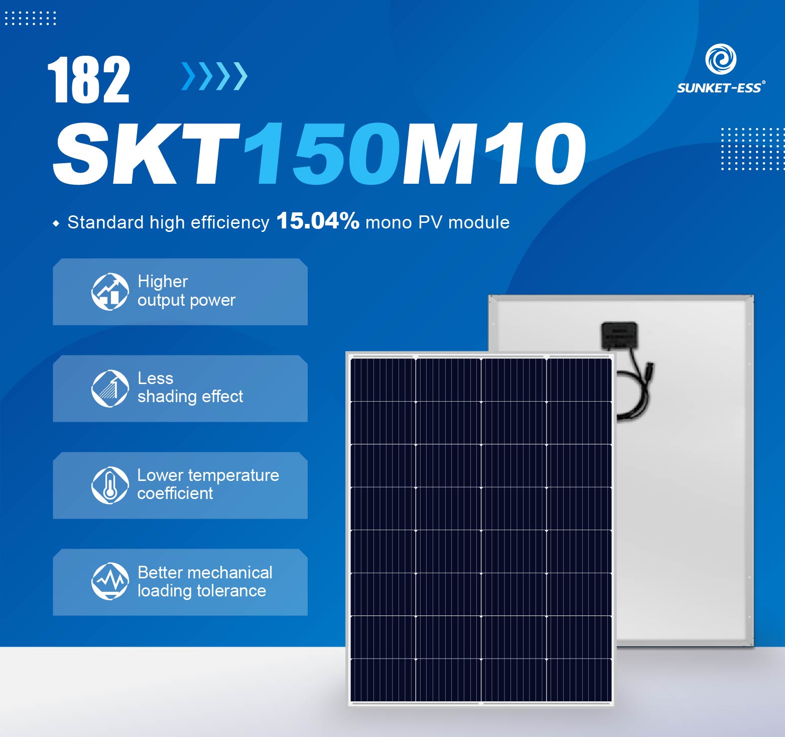 182mm 150W Solar Panel