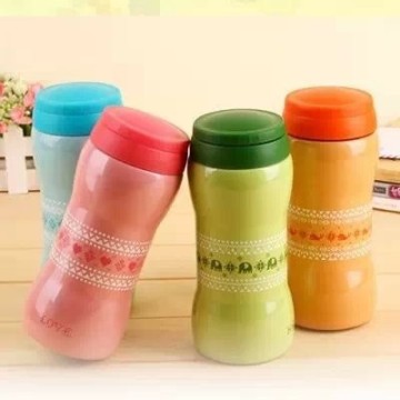 Factory quality goods wholesale han edition style vacuum keep-warm mug/Candy color ethnic wind dumbbell mug