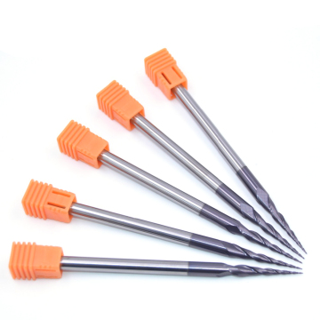 JACA CNC End Mill with Taper Flute and Ball Nose Design for Wood and Wax Material